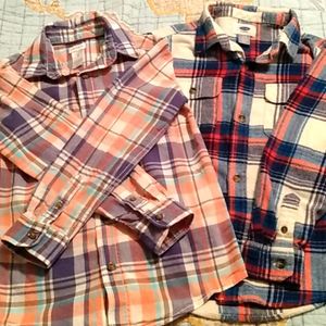 (2) Boys size 7 shirts Carter/old navy